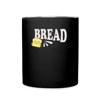 Funny Garlic Bread Couple Design - Full Colour Mug - black - Front