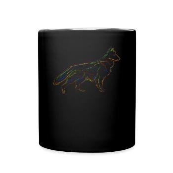 Shepherd Dogs White Shepherd Dog - Full Colour Mug - black - Front