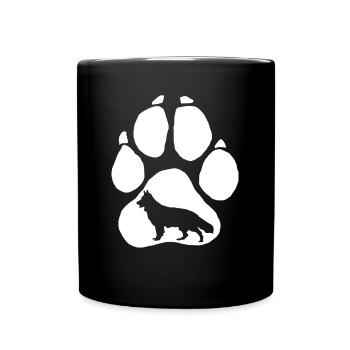 Shepherd Dog Paw White Shepherd - Full Colour Mug - black - Front