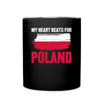 Polen Polnische Flagge Pole - Tasse einfarbig - Schwarz - Vorne
