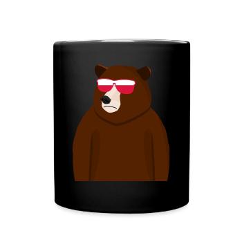 Polnische Flagge Pole Bär Polen - Tasse einfarbig - Schwarz - Vorne