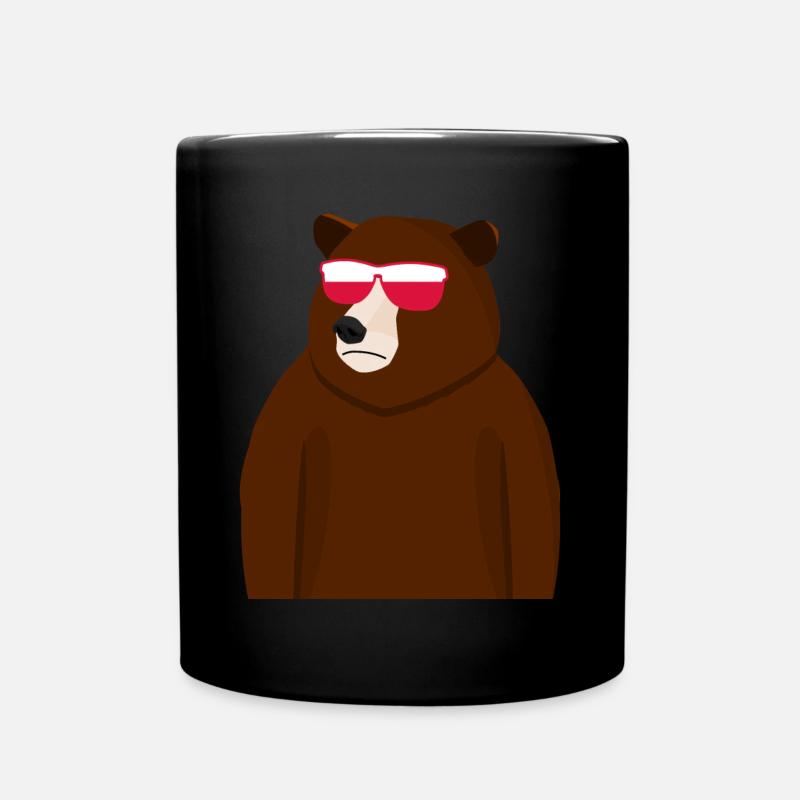 Polnische Flagge Pole Bär Polen - Tasse einfarbig - Schwarz