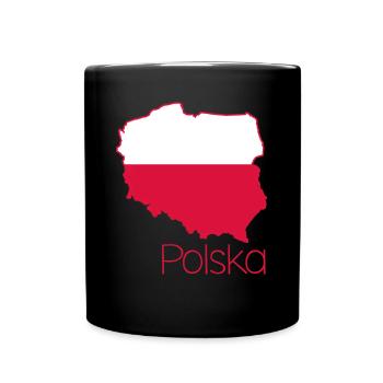 Polen Polnische Flagge Pole - Tasse einfarbig - Schwarz - Vorne