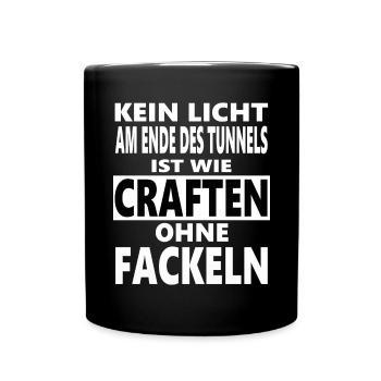 Kein Licht am Ende des Tunnels Craften Gaming Nerd - Tasse einfarbig - Schwarz - Vorne