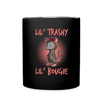 Possum design for opossum lovers and possum - Full Colour Mug - black - Front
