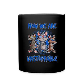 Possum design for opossum lovers and possum - Full Colour Mug - black - Front