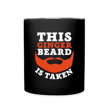 This Beard Is Taken - Bearded Man Valentines Day - Full Colour Mug - black - Front