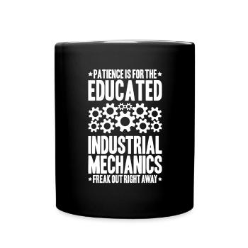 Industriemechaniker Industrial Mechanic - Tasse einfarbig - Schwarz - Vorne