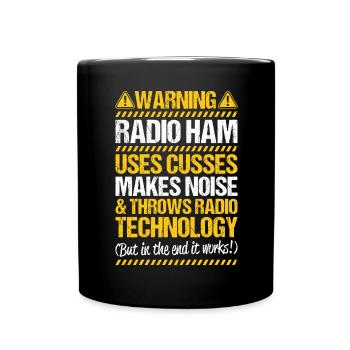 Amateurfunker Amateurfunk Radio Ham Amateur Radio - Full Colour Mug - black - Front