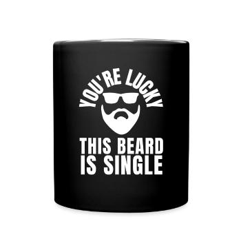 This Beard Is Taken - Bearded Man Valentines Day - Full Colour Mug - black - Front