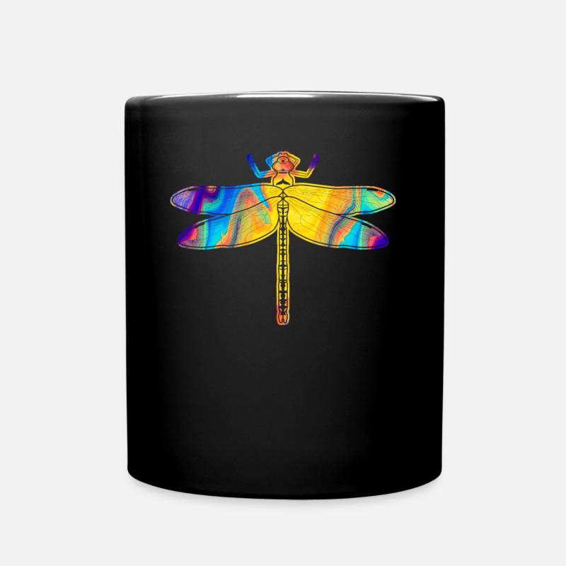 Dragonfly Dragonflies Insects Dragonflies - Full Colour Mug - black
