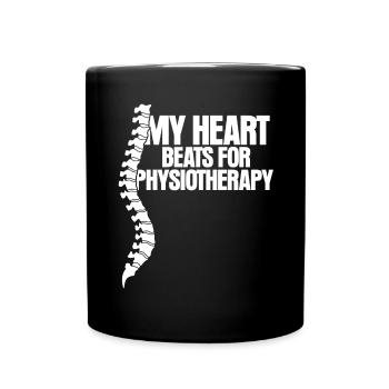 Physio Spruch Physiotherapeut - Tasse einfarbig - Schwarz - Vorne