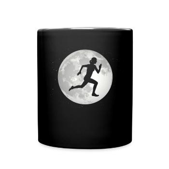 Pleine Lune - Course féminine - - Mug uni - noir - Devant