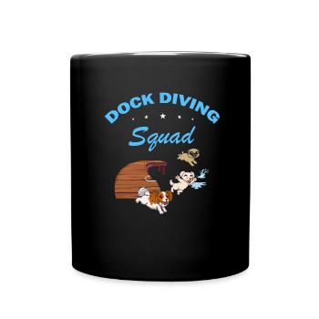 Water sports for dogs and dog water sports - Full Colour Mug - black - Front