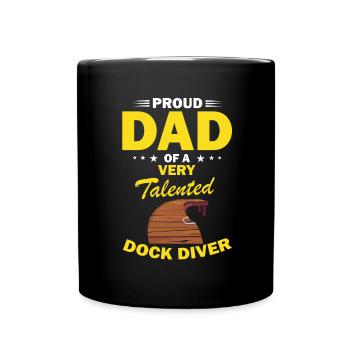 Water sports for dogs and dog water sports - Full Colour Mug - black - Front
