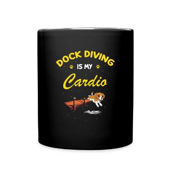 Water sports for dogs and dog water sports - Full Colour Mug - black - Front