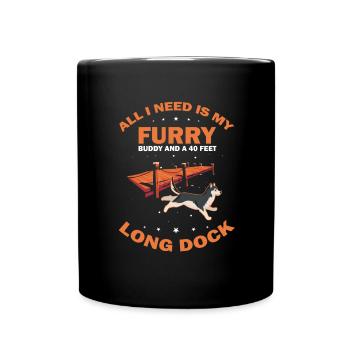 Water sports for dogs and dog water sports - Full Colour Mug - black - Front