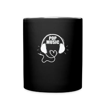 Pop Music Genre Sänger Stars R'n'B - Tasse einfarbig - Schwarz - Vorne
