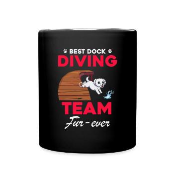 Water sports for dogs and dog water sports - Full Colour Mug - black - Front