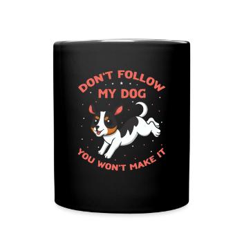 Water sports for dogs and dog water sports - Full Colour Mug - black - Front