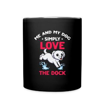 Water sports for dogs and dog water sports - Full Colour Mug - black - Front