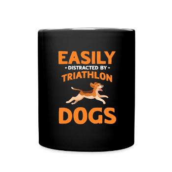 Water sports for dogs and dog water sports - Full Colour Mug - black - Front