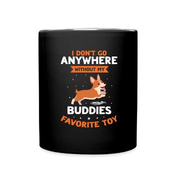 Water sports for dogs and dog water sports - Full Colour Mug - black - Front