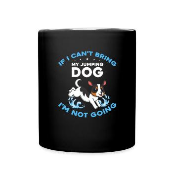 Water sports for dogs and dog water sports - Full Colour Mug - black - Front