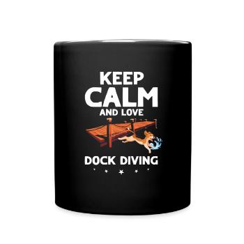 Dock Diving Design für Dog Jumping und Dock Dog - Tasse einfarbig - Schwarz - Vorne