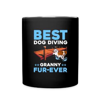 Dock Diving Design für Dog Jumping und Dock Dog - Tasse einfarbig - Schwarz - Vorne