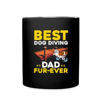 Dock Diving Design für Dog Jumping und Dock Dog - Tasse einfarbig - Schwarz - Vorne