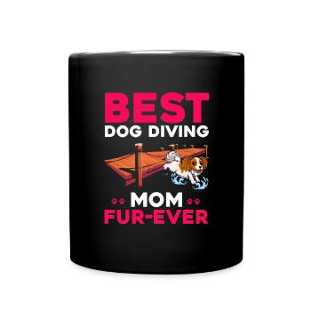 Dock Diving Design für Dog Jumping und Dock Dog - Tasse einfarbig - Schwarz - Vorne