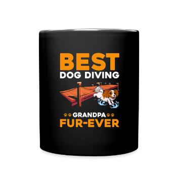 Dock Diving Design für Dog Jumping und Dock Dog - Tasse einfarbig - Schwarz - Vorne