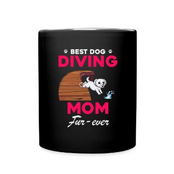 Water sports for dogs and dog water sports - Full Colour Mug - black - Front
