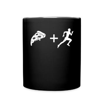 Pizza - Course à pied - - Mug uni - noir - Devant