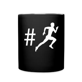 Hashtag - Course à pied - - Mug uni - noir - Devant