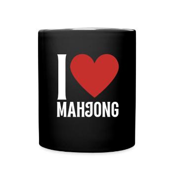 Cats Playing Mahjong - Tasse einfarbig - Schwarz - Vorne