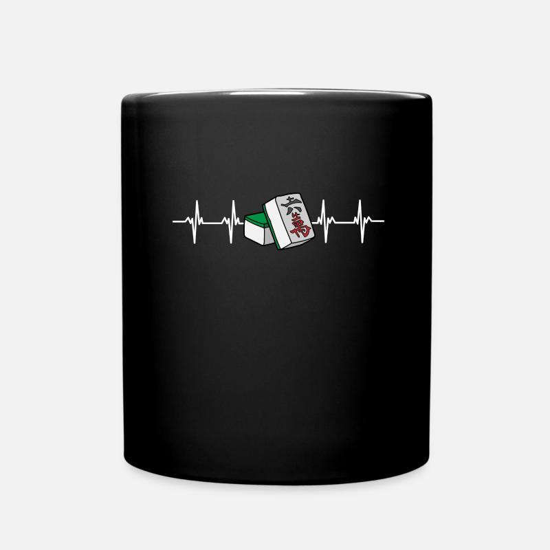Cats Playing Mahjong - Tasse einfarbig - Schwarz