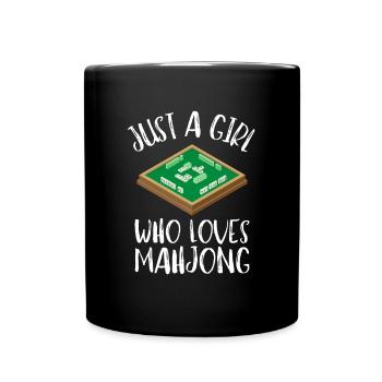 Cats Playing Mahjong - Tasse einfarbig - Schwarz - Vorne