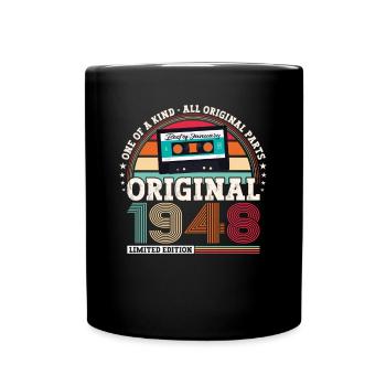 Janvier Né en 1948 Cadeau du 75e anniversaire - Mug uni - noir - Devant