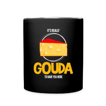 Devis fromagerie pour les amateurs de fromage Gouda et de Gouda - Mug uni - noir - Devant