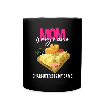 Gouda cheese design for Gouda Fnas and Charcuterie - Full Colour Mug - black - Front
