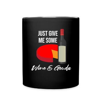 Gouda fumé design et Gouda gourmet - Mug uni - noir - Devant