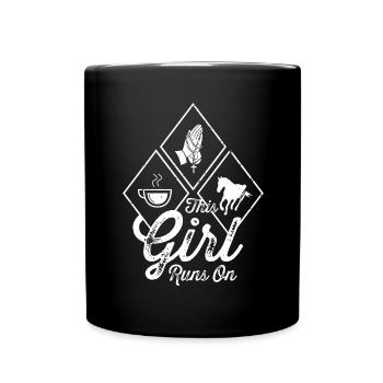 Dieses Mädchen rennt weiter - Tasse einfarbig - Schwarz - Vorne