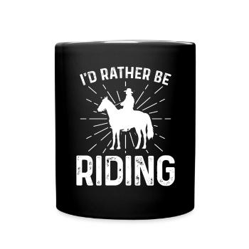 Je préfère rouler - Mug uni - noir - Devant