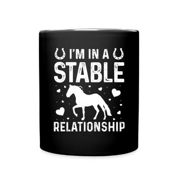 Je suis dans une relation stable - Mug uni - noir - Devant