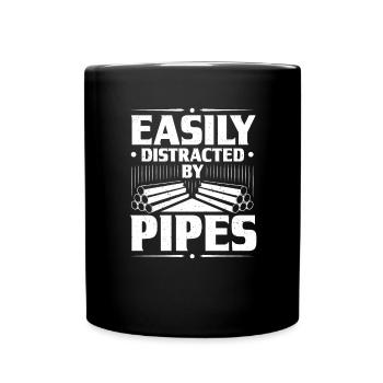 Rohrleitungsbauer Rohrleitungsbau Pipelayer - Tasse einfarbig - Schwarz - Vorne