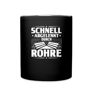 Rohrleitungsbauer Rohrleitungsbau Pipelayer - Tasse einfarbig - Schwarz - Vorne