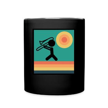 Posaune Posaunist Posaunen - Tasse einfarbig - Schwarz - Vorne