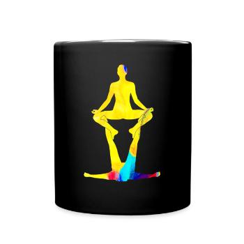 Acroyoga Acro Yoga - Tasse einfarbig - Schwarz - Vorne